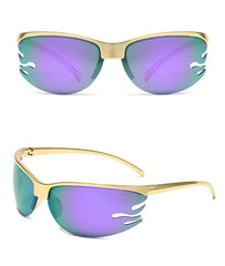 Women's Semi-Rimless Cat Eye 'The Coolness' Plastic Sunglasses