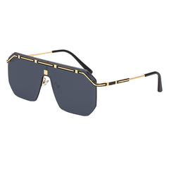 Men's Oversized Square 'Road House' Metal Sunglasses