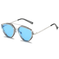 Unisex Retro Steampunk 'Pitch' Metal Sunglasses