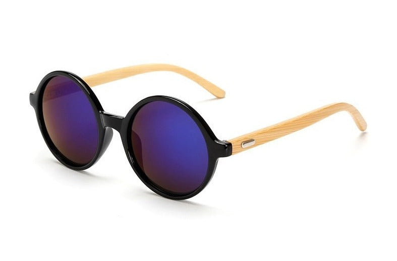 Women's Round Bamboo 'Sagalit' Wooden Sunglasses