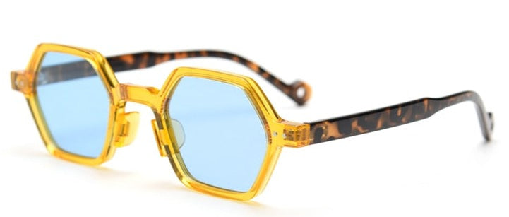 Men's Retro Polygon 'Fire Bred' Plastic Sunglasses