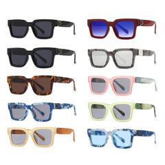 Men's Square 'Glare Sky' Plastic Sunglasses