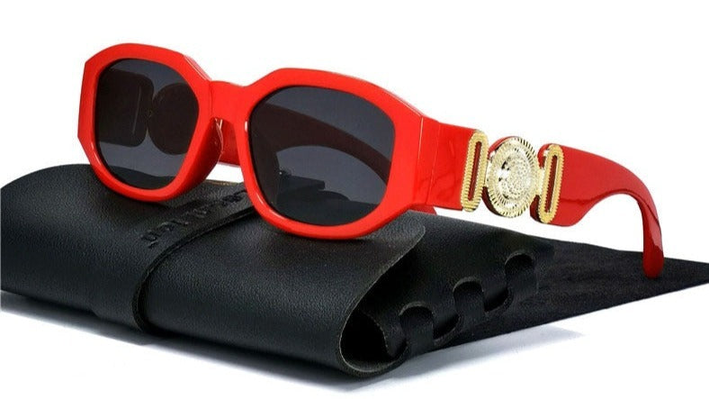 Women's Vintage Oval 'Chains' Plastic Sunglasses