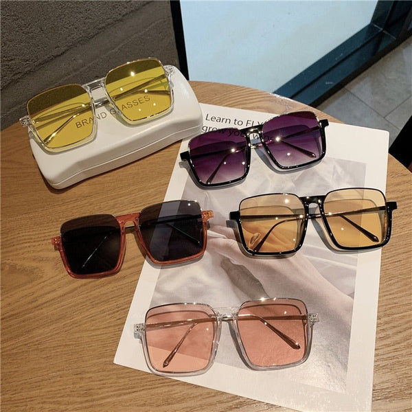 Women's Oversized Square 'Maru The Summer' Metal Sunglasses