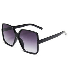 Women's Black Square 'Through' Oversized Sunglasses