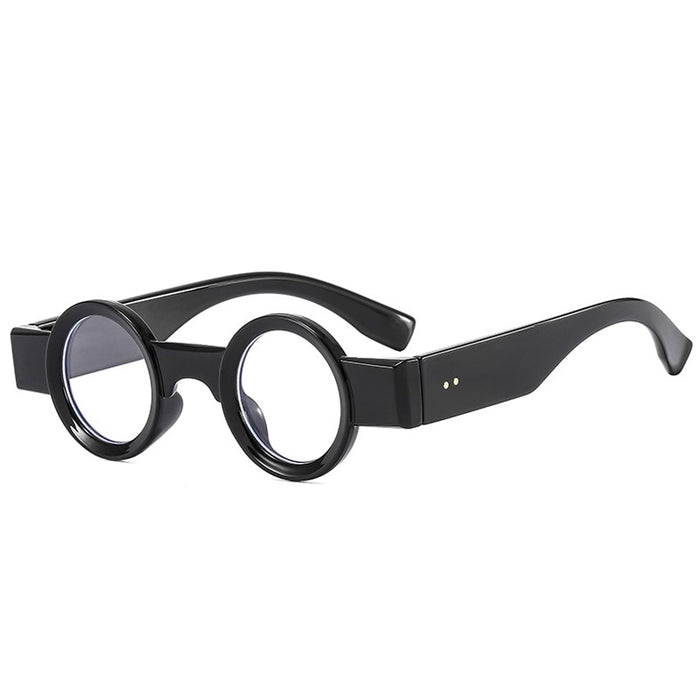 Unisex Retro Round 'Crazy Genius' Plastic Sunglasses