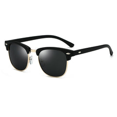 Men's Retro Square 'Big Boss' Polarized Sunglasses