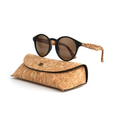 Men's Round Polarized 'Carlow' Wooden Sunglasses