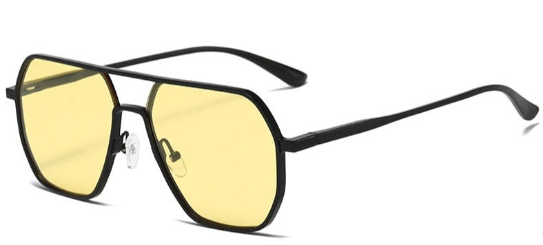 Men's Polygonal 'Fire Bred' Metal Sunglasses