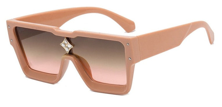 Women's Oversized Square 'Vanilla Eye Glass' Plastic Sunglasses