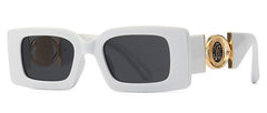 Women's Rectangle 'Princess White' Plastic Sunglasses