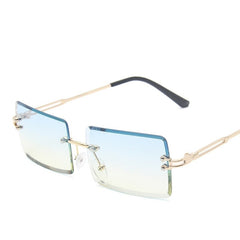 Women's Rimless '90's Vibes' Rectangle Sunglasses