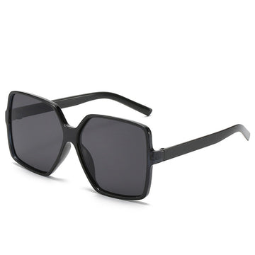 Women's Black Square 'Through' Oversized Sunglasses