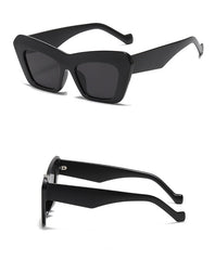 Women's Retro Jelly Frame 'Block Dash' Cat Eye Sunglasses