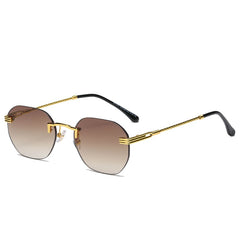 Women's Rimless Square 'Erica' Metal Sunglasses