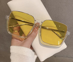 Women's Oversized Square 'Maru The Summer' Metal Sunglasses