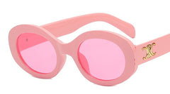 Women's Oversized Oval 'Circle of my Eye' Plastic Sunglasses