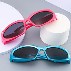 Women's Punk Rectangular 'Kelly Eye Wear' Plastic Sunglasses