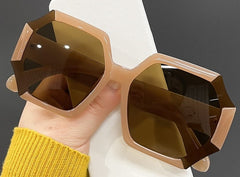 Women's Unique Polygonal 'Dice' Plastic Sunglasses