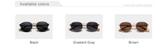 Men's Round 'Renz' Wooden Sunglasses