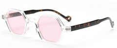 Men's Retro Polygon 'Fire Bred' Plastic Sunglasses