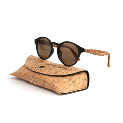 Men's Round Polarized 'Carlow' Wooden Sunglasses