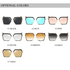 Women's Square 'Passion Collective' Metal Sunglasses