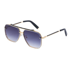 Men's Luxury Square 'Trinity Square' Metal Sunglasses