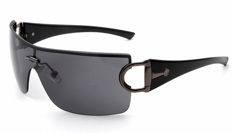 Women's Oversize Sports 'Elham Sports' Metal Sunglasses