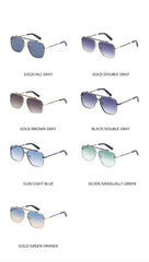 Men's Luxury Square 'Trinity Square' Metal Sunglasses