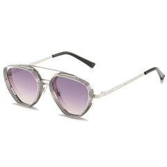 Unisex Retro Steampunk 'Pitch' Metal Sunglasses