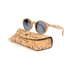 Men's Round Polarized 'Carlow' Wooden Sunglasses