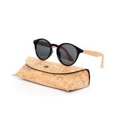 Men's Round Polarized 'Carlow' Wooden Sunglasses