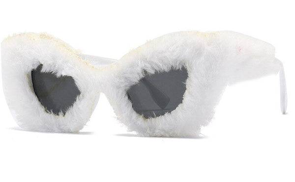 Women's Oversized 'Feather Heather' Plastic Sunglasses