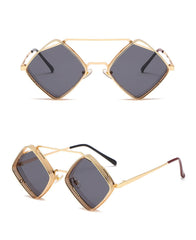 Unisex Retro Steampunk 'Pitch' Metal Sunglasses