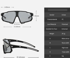 Unisex Cycling Polarized 'Siren' Plastic Sports Sunglasses