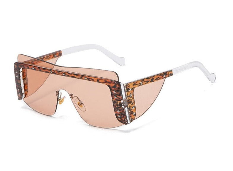 Women's Rimless Square 'Chameleon' Plastic Sunglasses