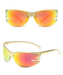 Women's Semi-Rimless Cat Eye 'The Coolness' Plastic Sunglasses