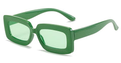 Women's Vintage Rectangle 'Boulder' Plastic Sunglasses