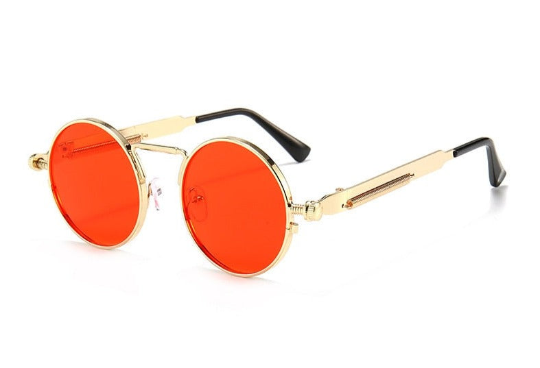 Men's Vintage Round 'Baron Von' Metal Sunglasses