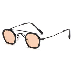 Women's Double Beam 'Peaky Lady' Small Round Sunglasses