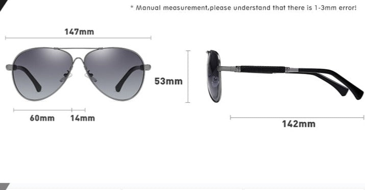 Men's  Aviator Alloy Photochromic 'Banned' Polarized Sunglasses