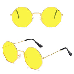 Women's  Octagonal 'Shammel' Metal Sunglasses