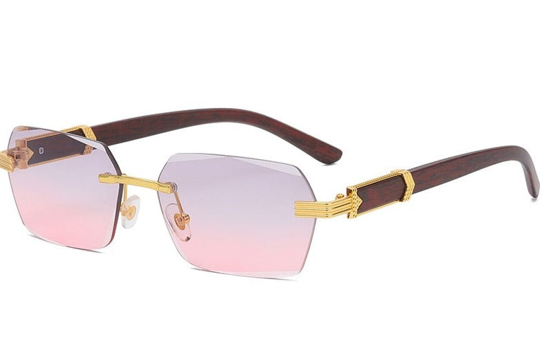 Women's Rimless 'Sultan' Plastic Sunglasses