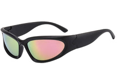 Women's Punk Rectangular 'Kelly Eye Wear' Plastic Sunglasses