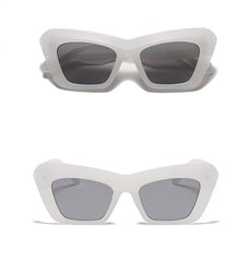 Women's Retro Jelly Frame 'Block Dash' Cat Eye Sunglasses