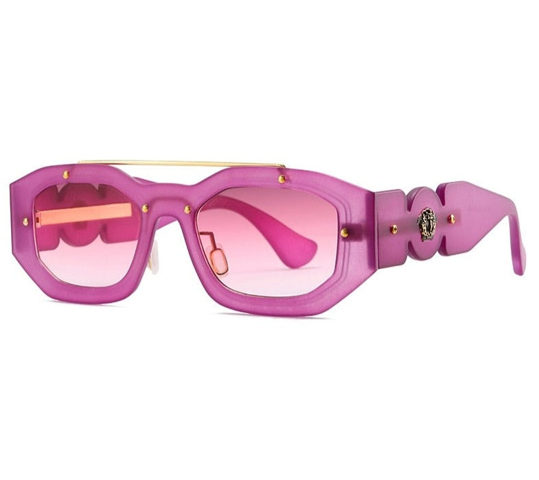 Women's Rectangle 'Olivia Fairy' Plastic Sunglasses