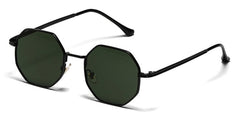 Women's Retro Hexagon 'Nasty' Metal Sunglasses