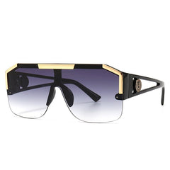 Unisex Square 'Chad' Semi Rimless Sunglasses