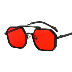 Men's Hexagonal 'Rich Guy' Metal Sunglasses